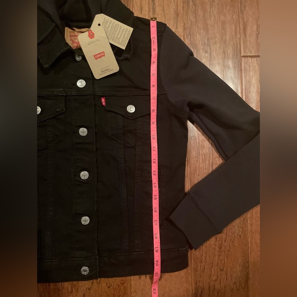 NWT Levi's Hybrid Trucker Jacket Black Size XS - Picture 5 of 6